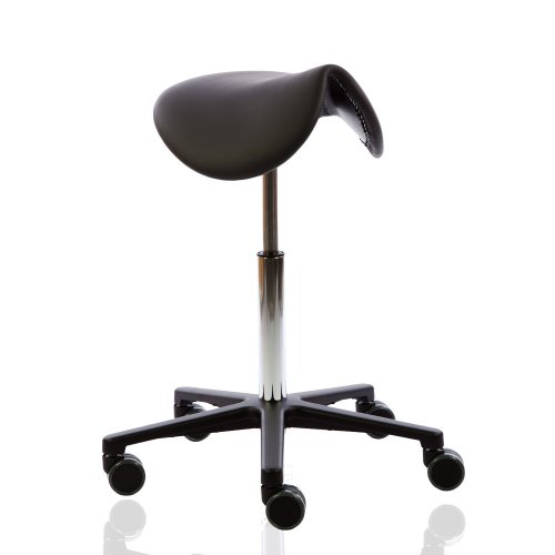 Aktiivituoli satulatuoli Ergonea Pilates musta nahka hinta tarjous toimistoon Hyvä, kotimainen edullinen satulatuoli