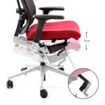 Ergonomisen Ergonea Mesh työtuolin korkeuden säätö