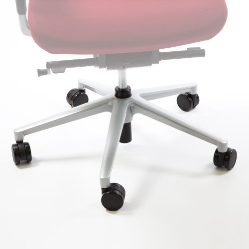 Ergonea Fabric työtuolin 66 cm pyöräristikko ja 65 mm rullaavat pyörät