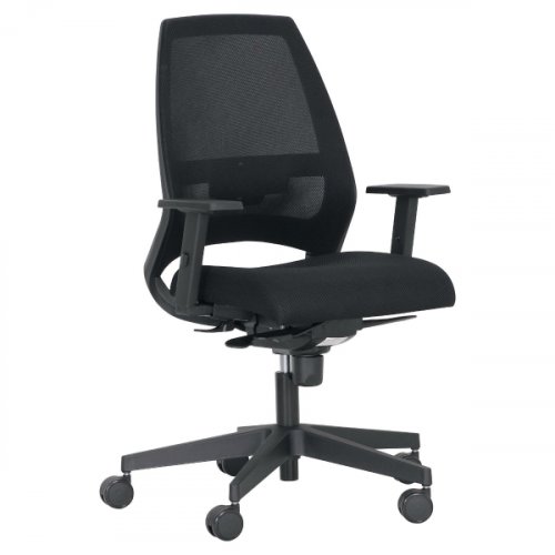 Ergonominen Työtuoli Nowy styl kenari musta edestä