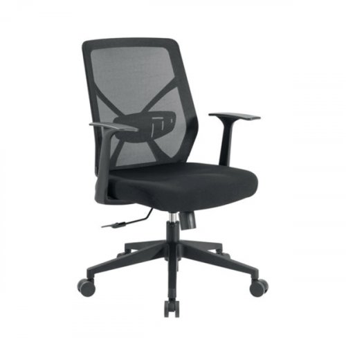 Hyvä työtuoli kotitoimistoon Kasper light musta edestä