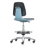 Laboratoriotuoli Labsit 4 hygieeninen työtuoli jalkatuella