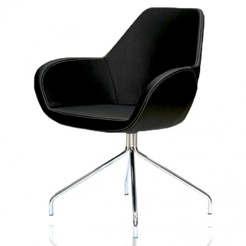 Neuvottelutuoli ja asiakastuoli Fan 10 musta edulliseen hintaan yrityksille