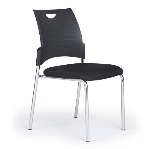 Neuvottelutuoli ja asiakastuoli Conference musta, hyvä ergonomia ja istumamukavuus, tyylikäs kokoustuoli kromattu kiiltävä runko on hyvän näköinen, tarjous hintaan vierastuoli ja asiakastuoli ei neuvottelutuoli musta, edullinen hinta tarjous