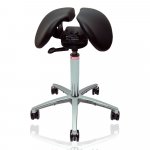 Satulatuoli Salli Swing musta nahka kaksiosainen Salli Swing satulatuoli nopealla toimituksella