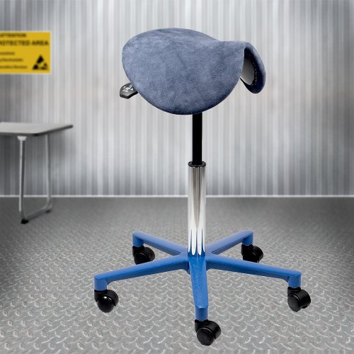 Satulatuoli Ergonea Hitsaajantuoli aito haljasnahka verhoilu ergonominen kapea kotimainen satulatuoli pyörillä ammattikäyttöön edulliseen hintaan netistä