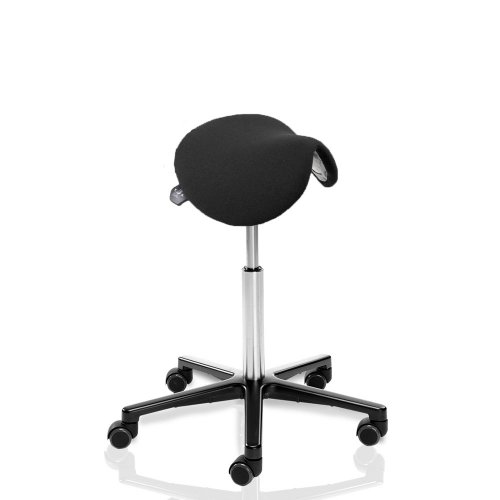 Satulatuoli Ergonea Luxe Basic on ergonominen ja kotimainen naisille sopiva edullinen tuoli mustalla kangasverhoilulla