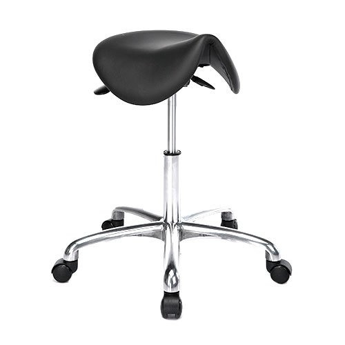 Satulatuoli Kiia Rodeo ergonominen musta nahka istuin edullisesti netistä