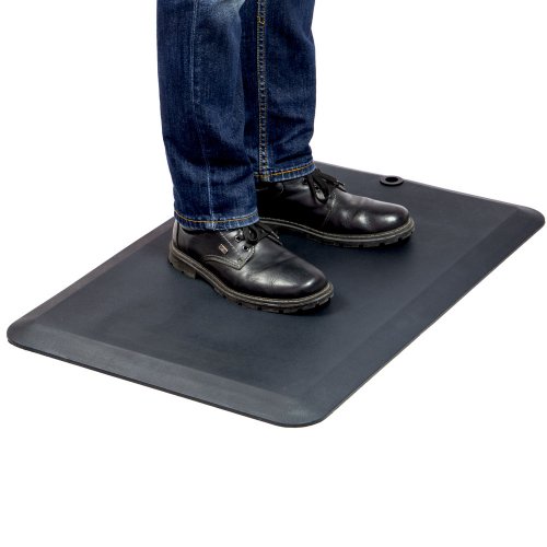 Seisontamatto Bestool ergonominen työpistematto seisomatyöpisteisiin edulliseen hintaan, tumman harmaa