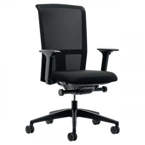 Selkää tukeva työtuoli Interstuhl LX212 musta edestä