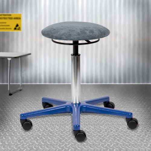 Teollisuustuoli Ergonea hitsaajan jakkara haljasnahka verhoilu