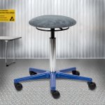 Teollisuustuoli Ergonea kotimainen Hitsaajan jakkara haljasnahka verhoilu