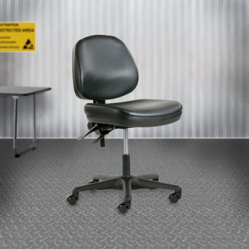  Teollisuustuoli Indy 3 musta pehmeä laboratoriotuoli on ergonominen hyvä työtuoli, teollisuustuolit / laboratoriotuolit tarjous hintaan