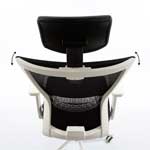 Ergonomia valkoinen työtuoli ja ergonominen toimistotuoli Ergonea Airexin ristiseläntuki säätö tuoli on paras työtuoli selälle