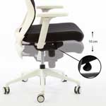 Hyvä valkoinen työtuoli selälle paras laadukas ja ergonominen toimistotuoli Ergonea Airexin korkeuden säätö