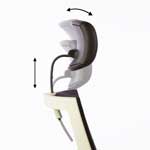 Hyvä laadukas valkoinen työtuoli Ergonea Airexin säädettävä ergonomia niskatuki ergonominen työtuoli on tyylikäs