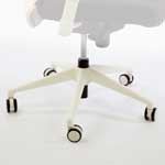 Hyvä valkoinen toimistotuoli paras Ergonea Airex 66 cm pyöräristikko ja 6 cm rullat eli pyörät keinuva tyylikäs työtuoli