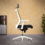 Hyvä laadukas valkoinen työtuoli verkkoselkänojalla tyylikäs Ergonea Airex toimistoon, ergonominen ja edullinen verkkoselkä toimistotuoli nyt hyvä tarjous hinta valkoinen toimistotuoli edulliset verkkoselkäiset laadukkaat työtuolit kaunis valkoinen
