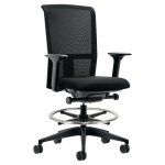 Työtuoli jalkatuella Interstuhl lx002 korkea selkänoja musta