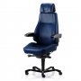 Ergonominen työtuoli tukeva valvomotuoli Kab Seating Director sininen nahka edulliseen hintaan, hyvä työtuoli sininen nahka paras tarjous hinta toimistoon, valvomotuoli Kab Seating sininen työtuoli nahka