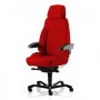 Valvomotuoli Kab Seating Executive punainen kangas tarjous hintaan, hyvä työtuoli isokokoiselle ja ergonominen valvomotuoli punainen edulliseen hintaan, punainen työtuoli tarjous