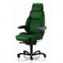 Iso valvomotuoli pitkälle ja isokokoiselle Kab Seating Executive vihreä nahka tarjous hinta ja hyvä ergonomia, edullinen työtuoli pitkälle ja valvomotuoli vihreä hinta tarjouksessa