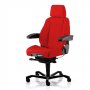 Ergonominen työtuoli punainen sekä hyvä toimistotuoli punainen tarjous hintaan, hyvä ergonominen työtuoli Kab Seating K1 Premium tietokonetuoli punainen kangas, paras ergonomia ja hyvä tarjous hinta
