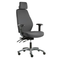 Hyvä toimistotuoli Optimum Z edullinen ja ergonominen työtuoli hinta tarjouksessa harmaalla kankaalla