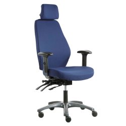 Hyvä työtuoli hinta tarjous Optimum Z ergonominen ja paras työtuoli sinisellä kankaalla