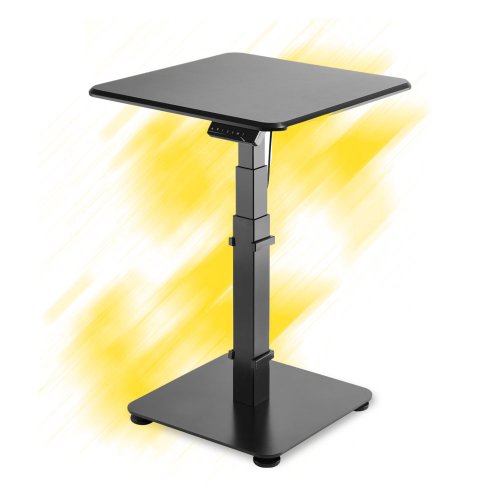 Yksijalkainen Sähköpöytä GetUpDesk Single 60 x 60cm Musta profiili